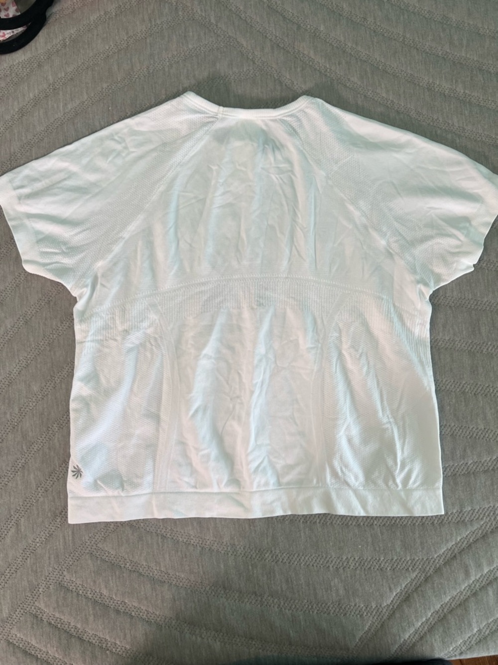 Athleta White Short Sleeve Tee Active Top